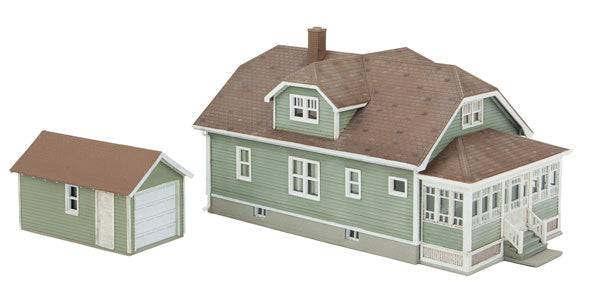 Walthers HO 933-3791 - Cornerstone - American Bungalow w/ Single-Car Garage Building Kit