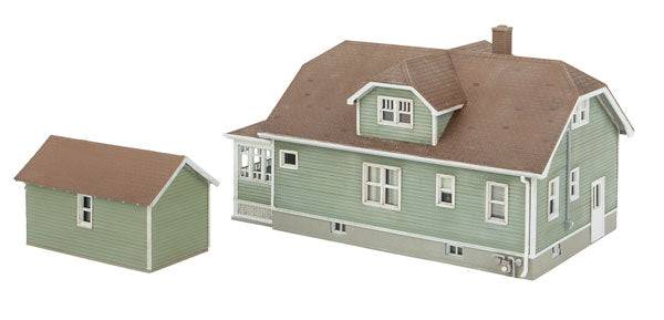 Walthers HO 933-3791 - Cornerstone - American Bungalow w/ Single-Car Garage Building Kit