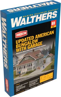Walthers HO 933-3791 - Cornerstone - American Bungalow w/ Single-Car Garage Building Kit