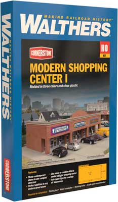Walthers HO 933-4115 - Cornerstone - Modern Shopping Center I Building Kit