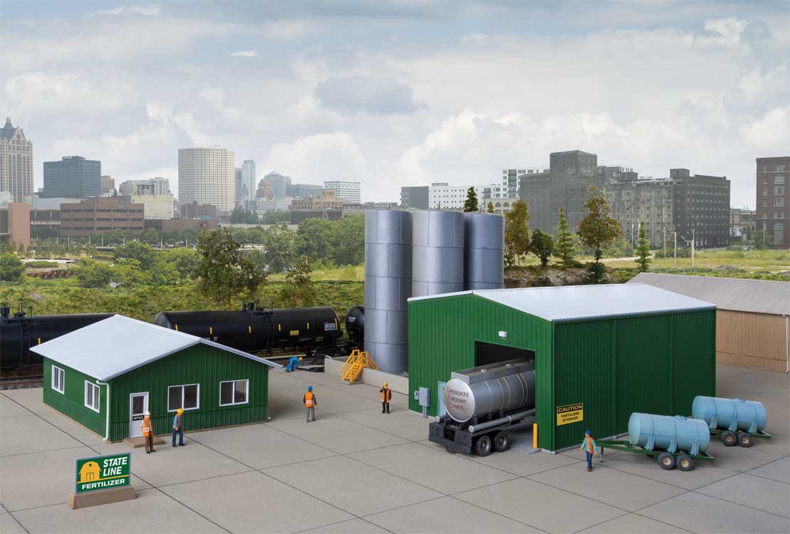 Walthers HO 933-4128 - Cornerstone - Fertilizer Distributor Building Kit