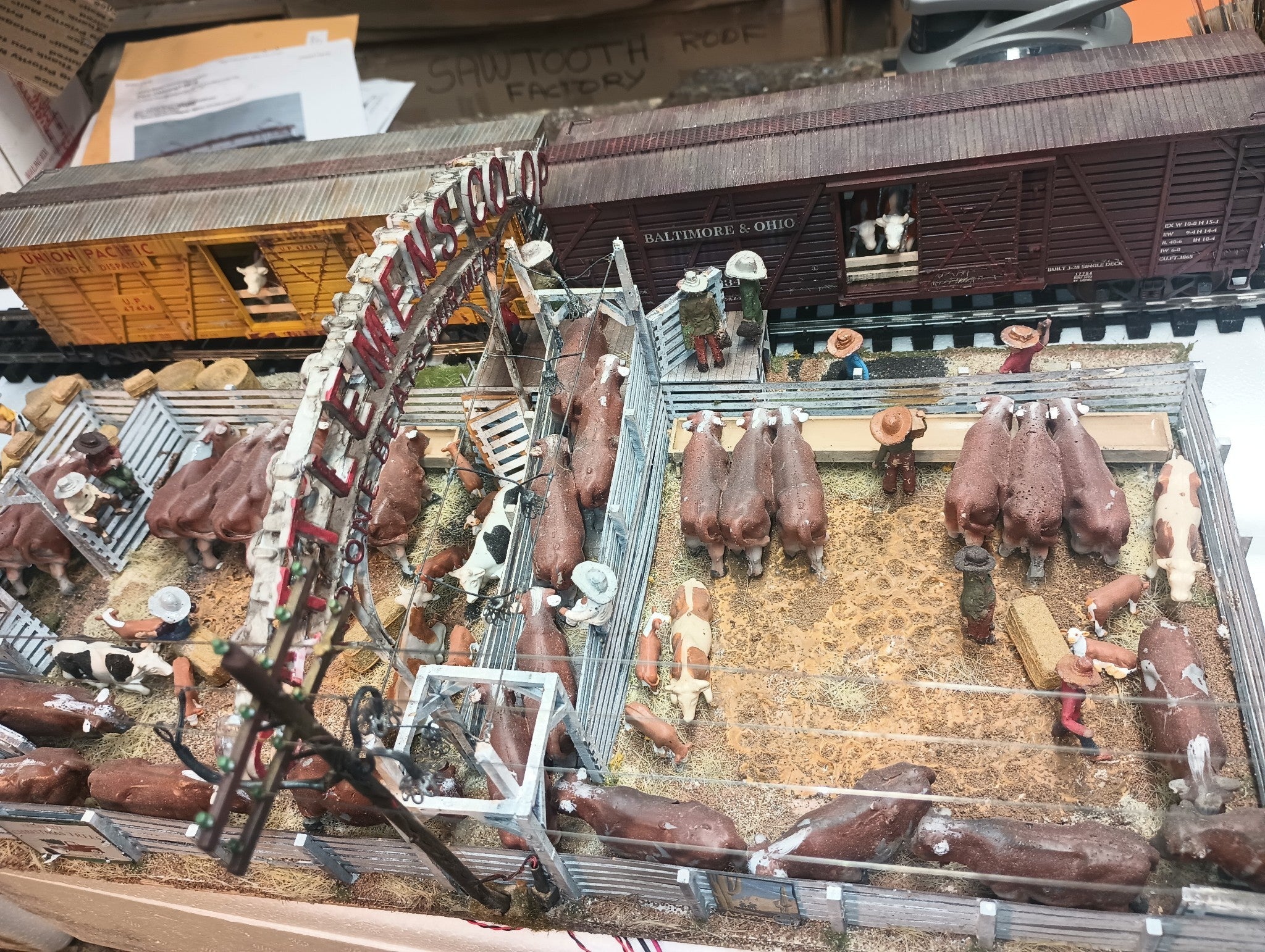 TW TrainWorx Stock Pen/Corral Kit - assembled and detailed by Harry Hieke