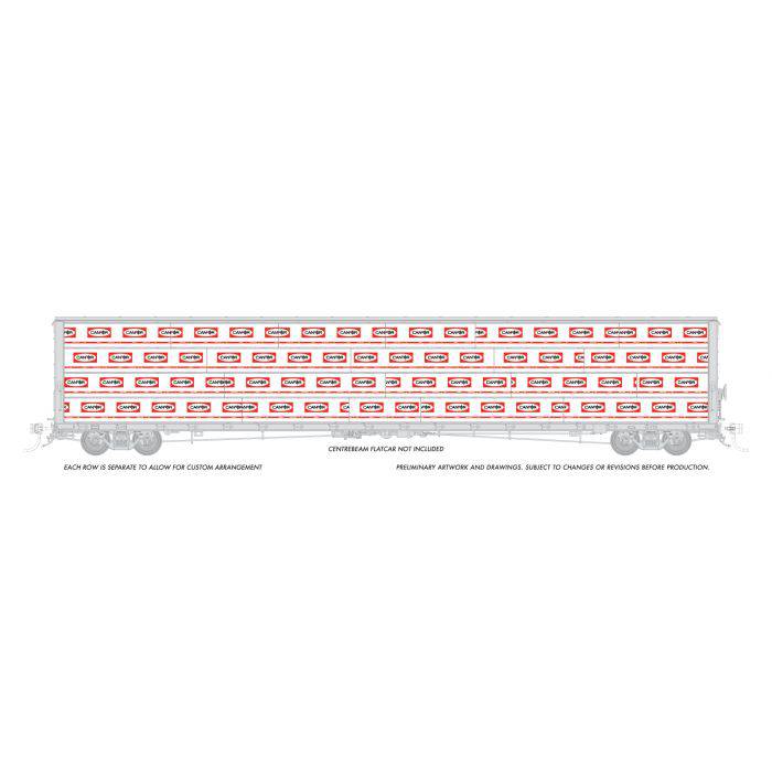 Rapido Trains HO 102160 - Centerbeam Wrapped Lumber Load "Canfor"