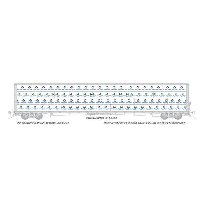 Rapido Trains HO 102163 - Centerbeam Wrapped Lumber Load "Idaho Forest Group"