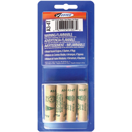 Estes 1507 - A3-4T Engines (4 Pack) - MrMuffin'sTrains