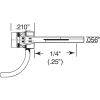 Kadee HO 153-25 - #153 Whisker Metal Couplers - Short (1/4") Centerset Shank (Bulk Pack - 25 Pair)