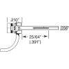 Kadee HO 156-25 - #156 Whisker Metal Couplers - Long (25/64") Centerset Shank (Bulk Pack - 25 Pair)