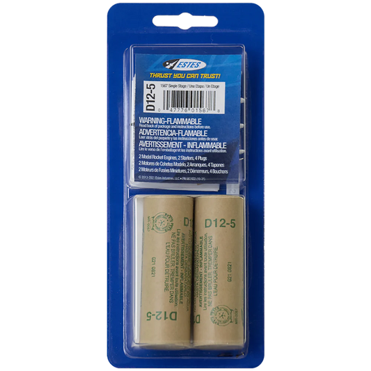 Estes 1567 - D12-5 Engines (2 Pack) - MrMuffin'sTrains
