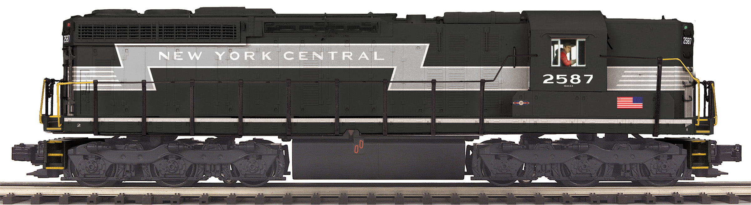 MTH 20-21728-1 - SD24 Diesel Engine "New York Central" #2587 w/ PS3 (Lightening Stripe) - Custom Run for METCA