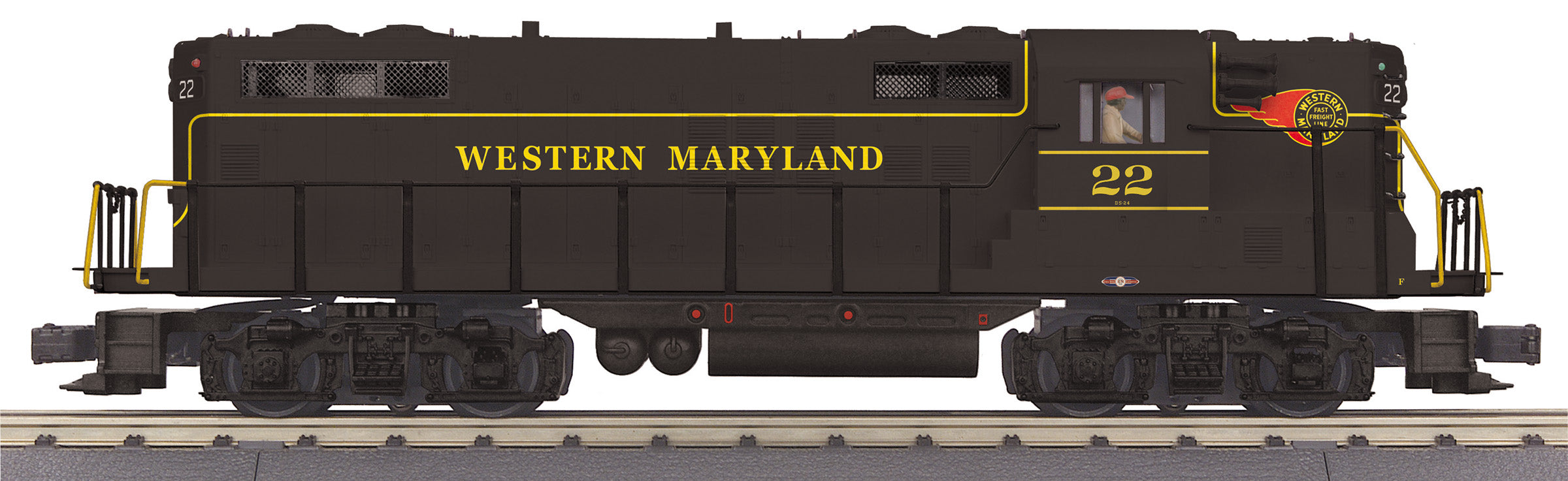 MTH 20-21745-1 - GP-7 Diesel Engine "Western Maryland" #22 w/ PS3