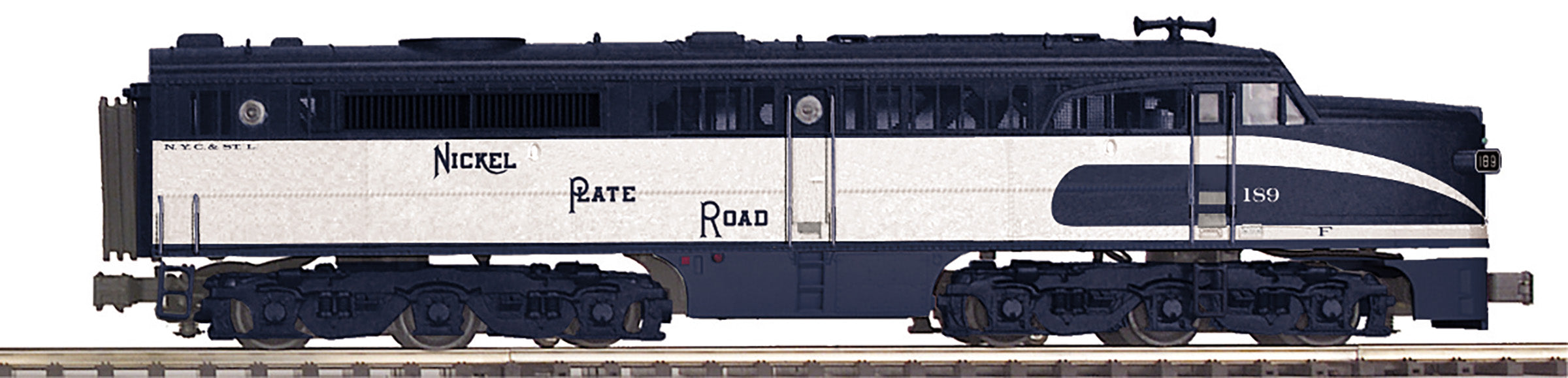 MTH 20-21885-1 - Alco PA A Unit Diesel Locomotive "Nickel Plate Road" #189 (Blue) w/ PS3 - Custom Run for MrMuffin'sTrains