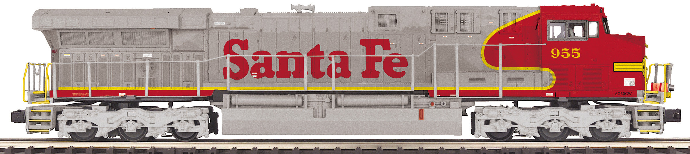 MTH 20-21906-1 - AC6000 Diesel Engine "Santa Fe" #955 w/ PS3 - Custom Run for MrMuffin'sTrains