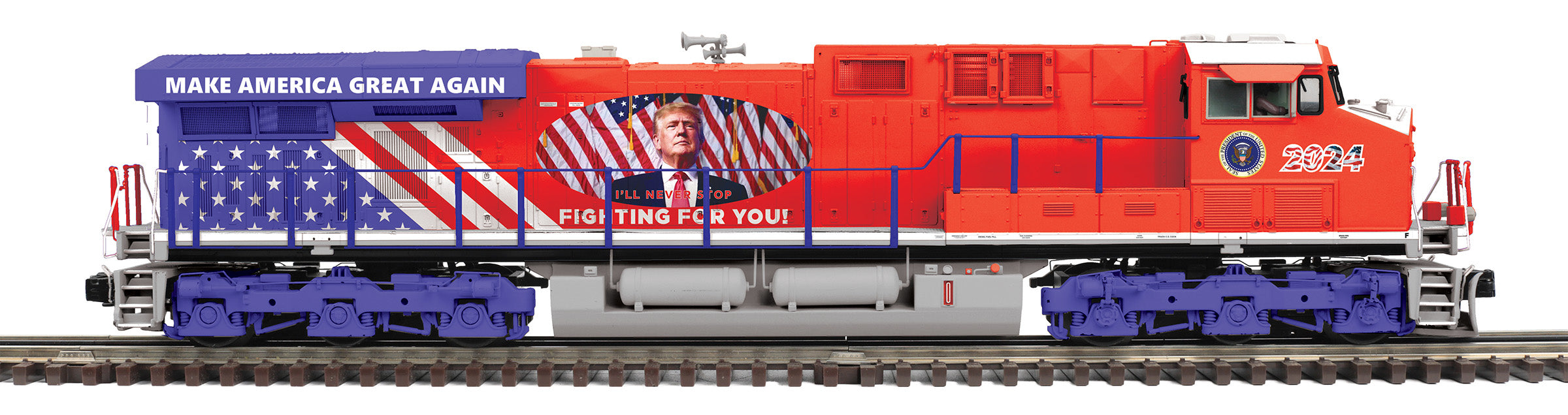 MTH 20-21935-1 - ES44AC Diesel Engine "Donald J. Trump" #2024 w/ PS3