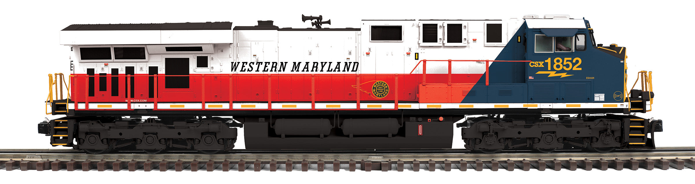 MTH 20-21938-1 - ES44AC Diesel Engine "Western Maryland" #1852 w/ PS3 (CSX Heritage)