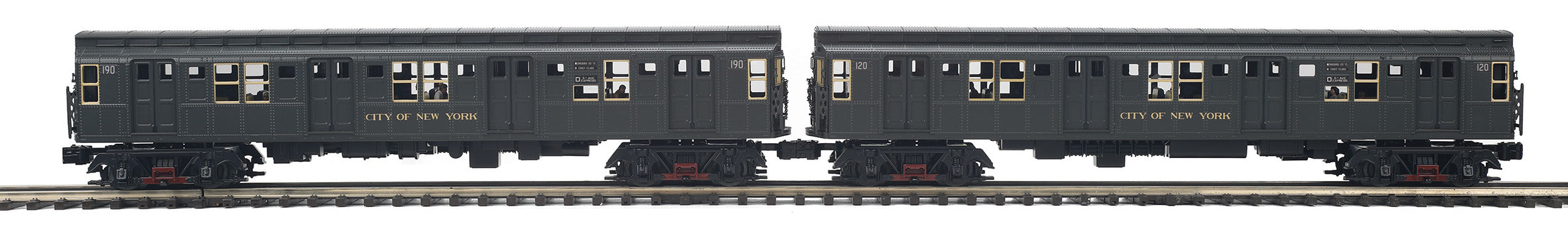 MTH 20-21939-3 - R1 Subway Set "Metropolitan Transportation Authority" (2-Car) Non-Powered