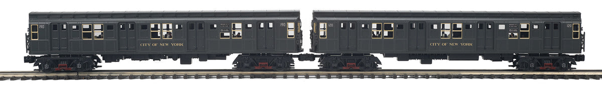 MTH 20-21939-3 - R1 Subway Set "Metropolitan Transportation Authority" (2-Car) Non-Powered - MrMuffin'sTrains