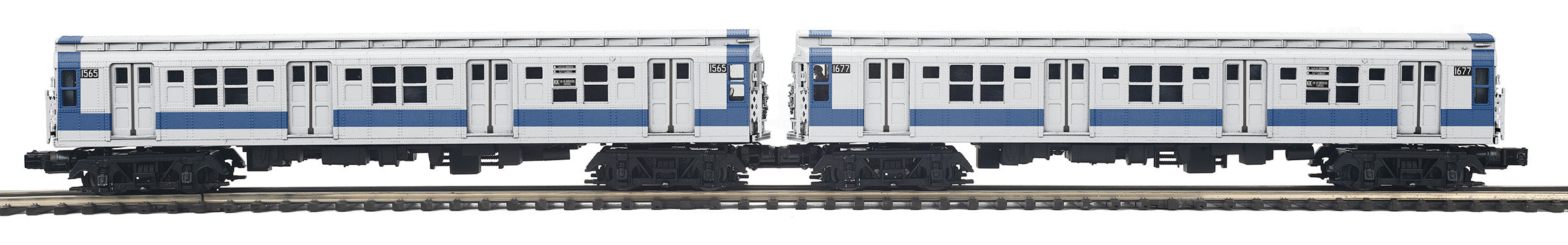 MTH 20-21942-3 - R9 Subway Set "Metropolitan Transportation Authority" (2-Car) Non-Powered