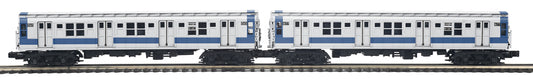MTH 20-21942-3 - R9 Subway Set "Metropolitan Transportation Authority" (2-Car) Non-Powered - MrMuffin'sTrains