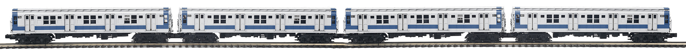 MTH 20-21943-1 - R9 Subway Set "Metropolitan Transportation Authority" w/ PS3 (4-Car)