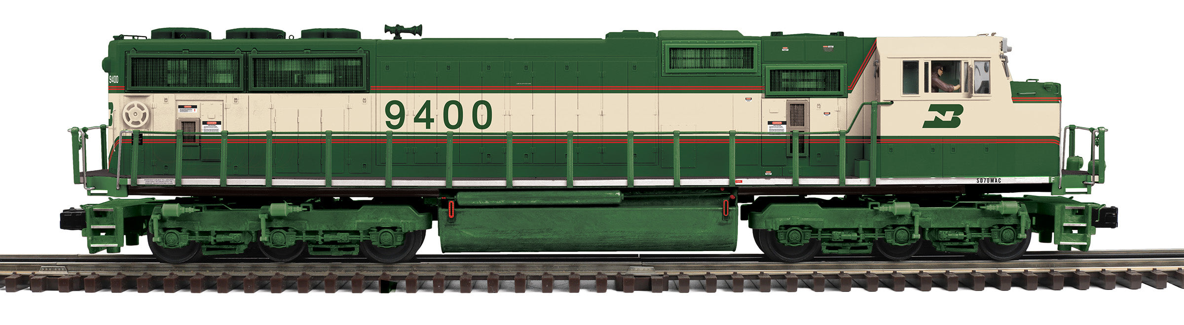 MTH 20-21950-1 - SD70Mac Diesel Engine "Burlington Northern" #9400 w/ PS3