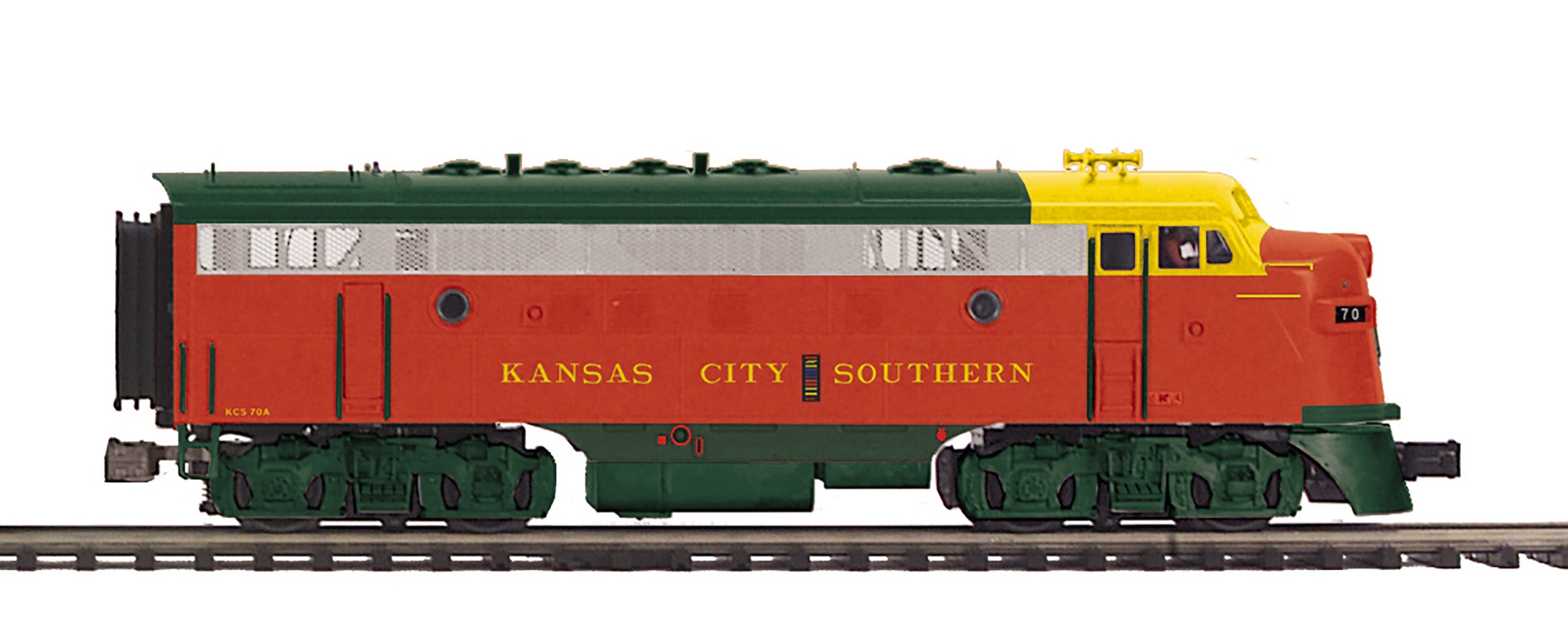 MTH 20-21996-1 - F-7 A Unit Diesel Engine "Kansas City Southern" #70 w/ PS3