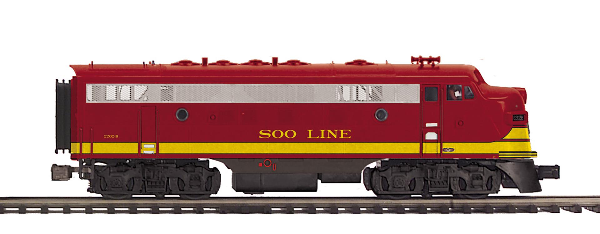 MTH 20-22043 - F-7 A/B Diesel Engine Set "SOO" #2202B/2201C w/ PS3 Set #1 - Custom Run for MrMuffin'sTrains