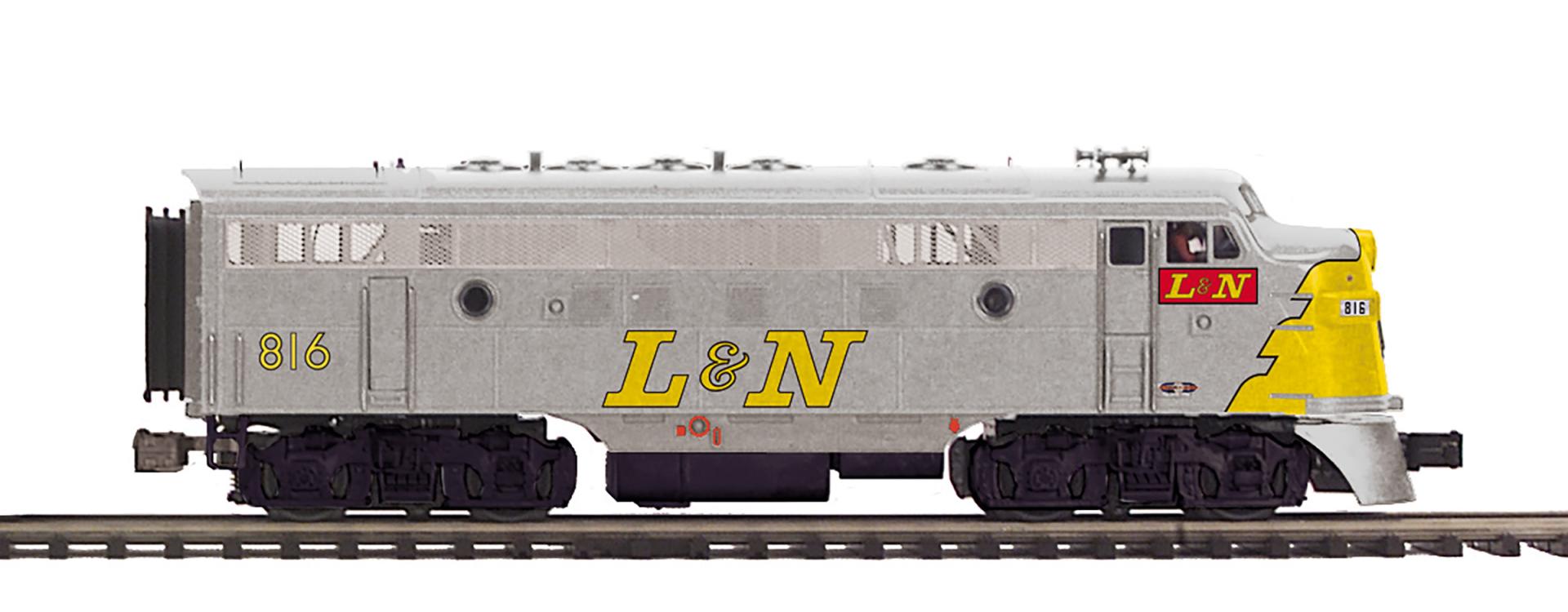 MTH 20-22051-1 - F-7 A/B Diesel Engine Set "Louisville & Nashville" #816/#716 w/ PS3 Set #2 (Gray) - Custom Run for MrMuffin'sTrains