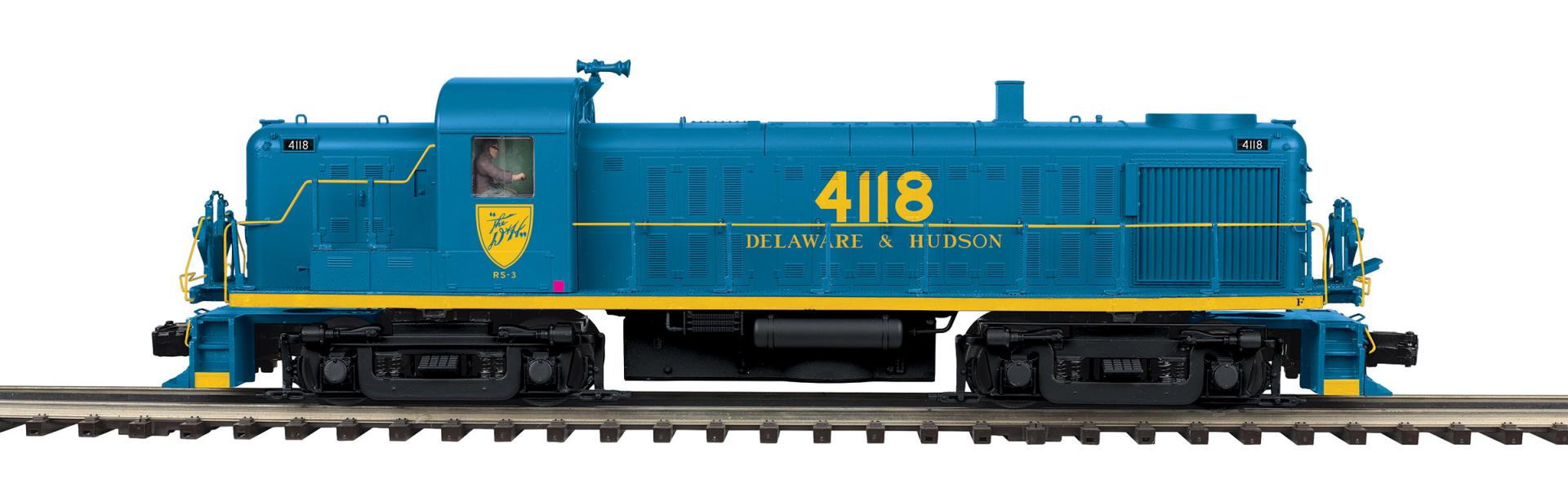 MTH 22-22153-2 - Premier - RS-3 Diesel Locomotive "Delaware & Hudson" #4118 w/ PS3 (Phase 1b) 2-Rail