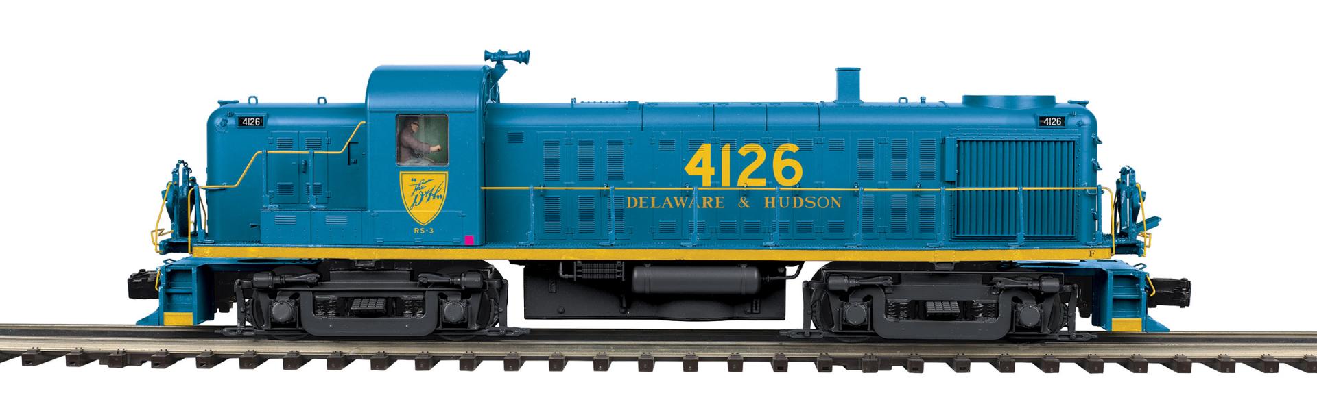 MTH 22-22154-2 - Premier - RS-3 Diesel Locomotive "Delaware & Hudson" #4126 w/ PS3 (Phase 1b) 2-Rail