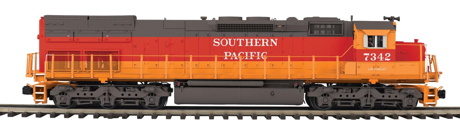 MTH 20-22186-1 - Premier - SD40T-2 Tunnel Motor Diesel Engine "Southern Pacific" #7342 w/ PS3 (Orange) - Custom Run for MrMuffin'sTrains
