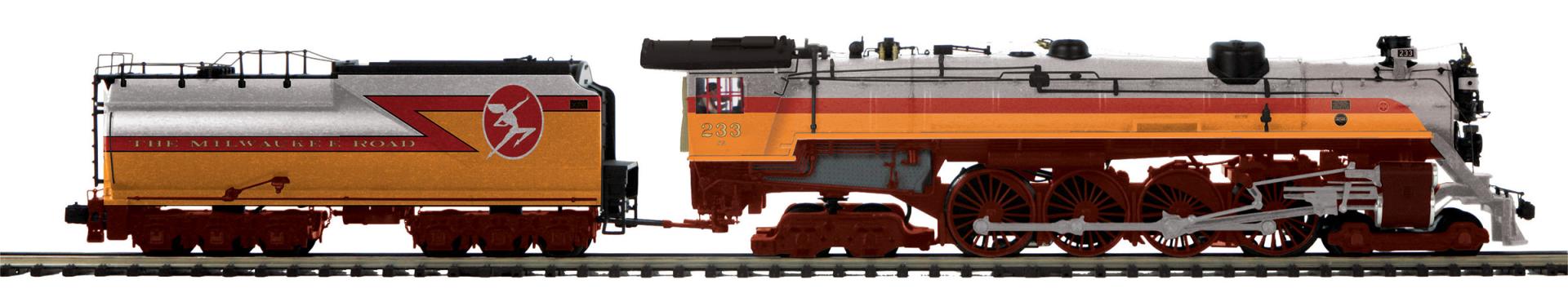 MTH 20-30131-1 - Premier - 4-8-4 Steam Locomotive "Milwaukee Road" #233 w/ PS3 - This engine is sold out.