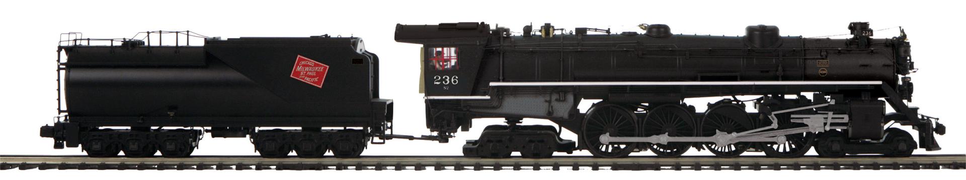 MTH 20-30132-1 - Premier - 4-8-4 Steam Locomotive "Milwaukee Road" #236 w/ PS3 - Custom Run for MrMuffin'sTrains