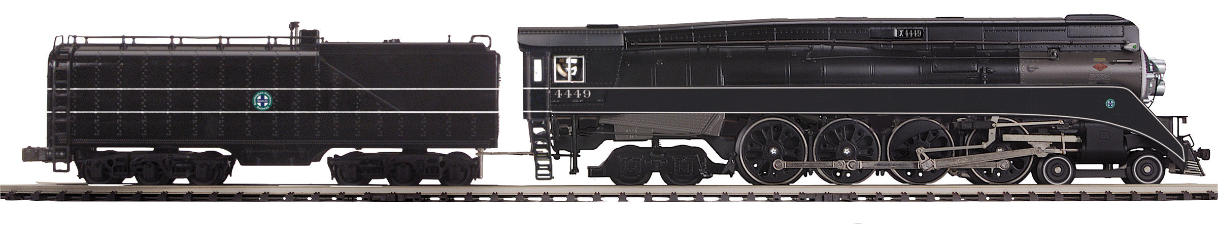 MTH 20-3916-1 - 4-8-4 GS-4 Steam Engine "BNSF" #4449 w/ PS3 (Black - Streamlined)