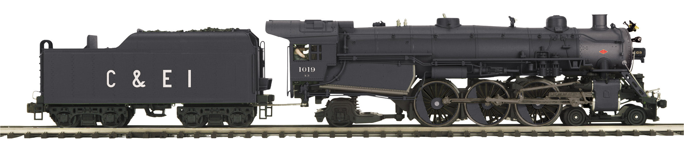 MTH 20-3935-1 - 4-6-2 P47 Baldwin Pacific Steam Engine "Chicago & Eastern Illinois" #1019 w/ PS3
