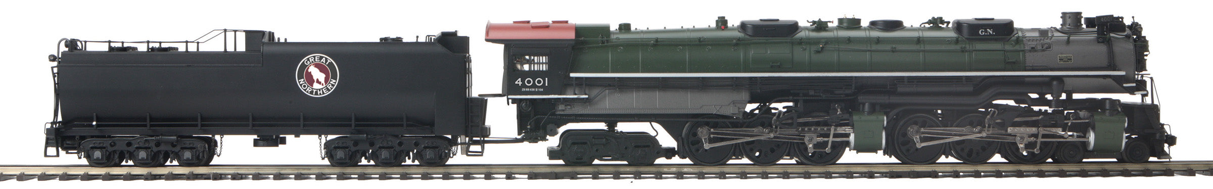 MTH 20-3937-1 - 4-6-6-4 Z-6 Challenger Steam Engine "Great Northern" #4001 w/ PS3 (Green)