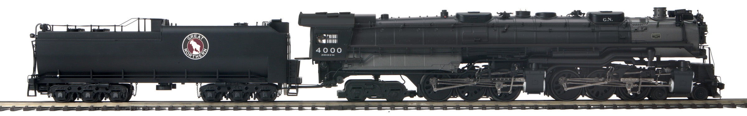MTH 20-3938-1 - 4-6-6-4 Z-6 Challenger Steam Engine "Great Northern" #4000 w/ PS3 (Black)