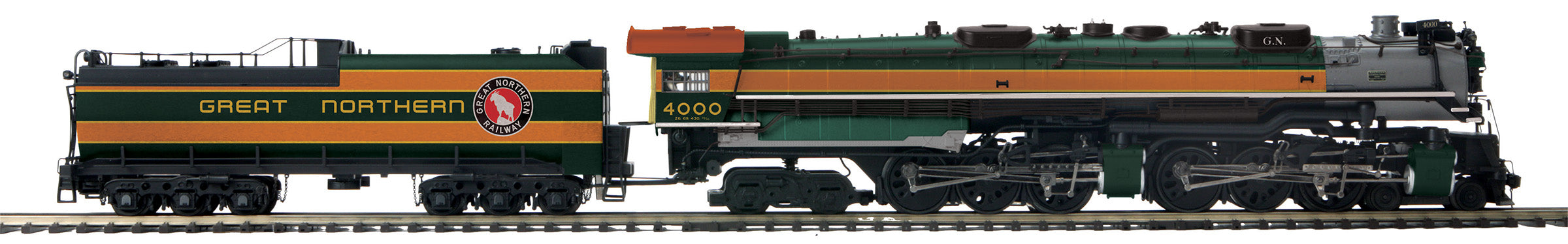 MTH 20-3943-1 - 4-6-6-4 Z-6 Challenger Steam Engine "Great Northern" #4000 w/ PS3 (Empire Builder)