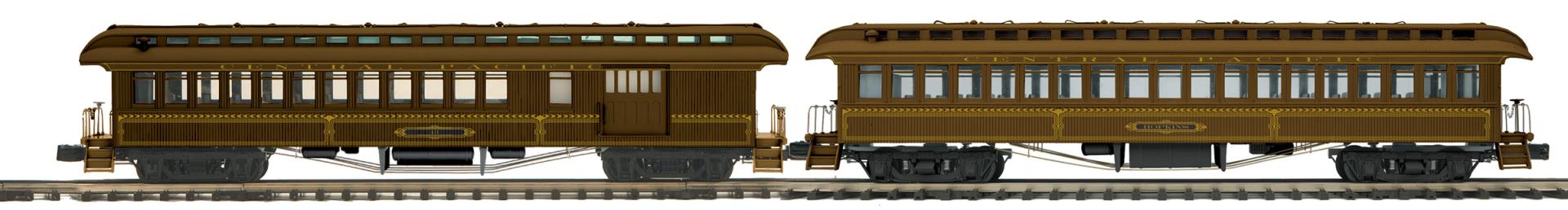 MTH 20-62109 - 64’ Woodsided Passenger Set "Central Pacific" (2-Car)