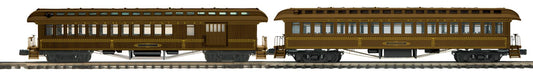MTH 20-62109 - Premier - 64’ Woodsided Passenger Set "Central Pacific" (2-Car)