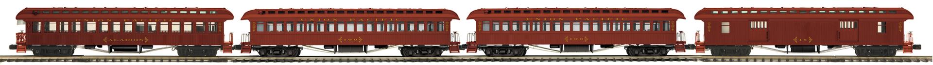 MTH 20-62111 - 64’ Woodsided Passenger Coach Set "Union Pacific" (4-Car)