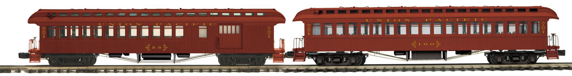 MTH 20-62112 - 64’ Woodsided Passenger Set "Union Pacific" (2-Car)