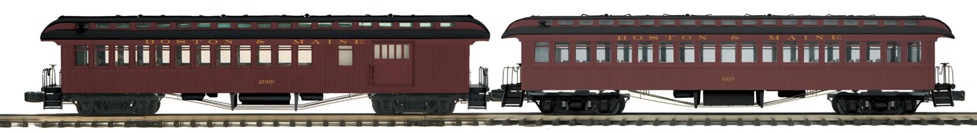 MTH 20-62115 - 64’ Woodsided Passenger Set "Boston & Maine" (2-Car)