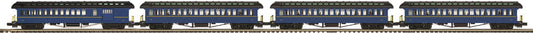 MTH 20-62117 - Premier - 64’ Woodsided Passenger Coach Set "Wilmington & Western" (4-Car)