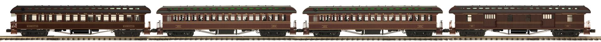 MTH 20-62118 - 64’ Woodsided Passenger Coach Set "Long Island" (4-Car)