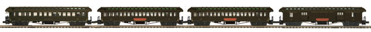 MTH 20-62167 - Premier - 64’ Woodsided Passenger Coach Set "Monon" (4-Car) - Custom Run for MrMuffin'sTrains