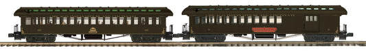 MTH 20-62168 - Premier - 64’ Woodsided Passenger Set "Monon" (2-Car) - Custom Run for MrMuffin'sTrains