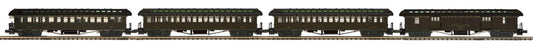 MTH 20-62171 - Premier - 64’ Woodsided Passenger Coach Set "Louisville & Nashville" (4-Car) - Custom Run for MrMuffin'sTrains