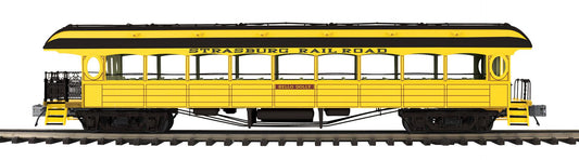 MTH 20-62190 - 64’ Open Air Woodsided Observation Car "Strasburg" #68 Hello Dolly - MrMuffin'sTrains
