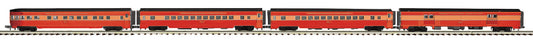 MTH 20-64237 - 70’ Streamlined Passenger Set "Southern Pacific" (Daylight) Smooth Sided (4-Car)