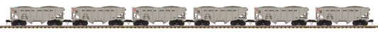 MTH 20-92415 - Premier - 2-Bay Fish Belly Hopper Car Set "Norfolk Southern" (6-Car) Set 2